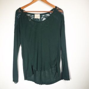 Free People Medium Green Long Sleeve